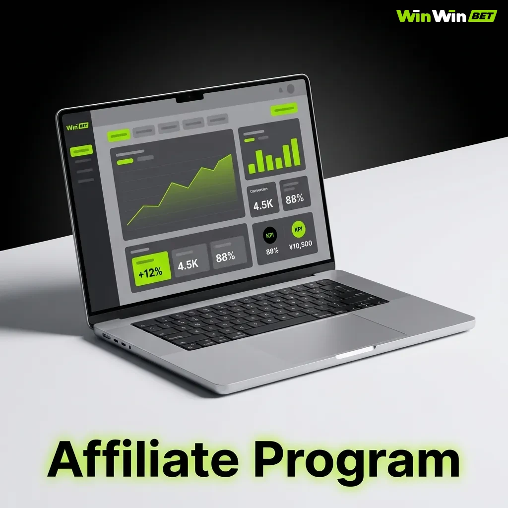 Affiliate program dashboard showing commission rates, marketing materials, and real-time tracking for content creators