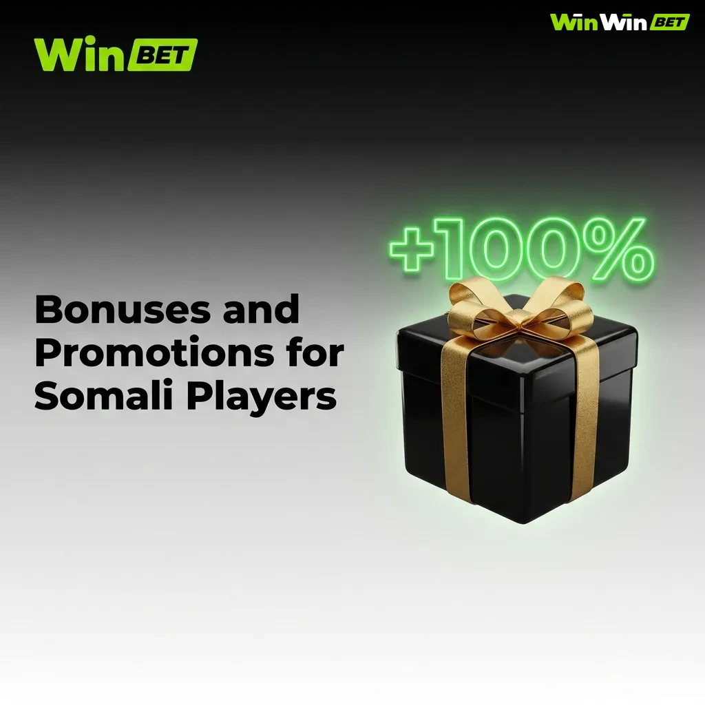 Table showing bonus types for Somali players including welcome offers, sports reloads, cashback, free bets, and spins.