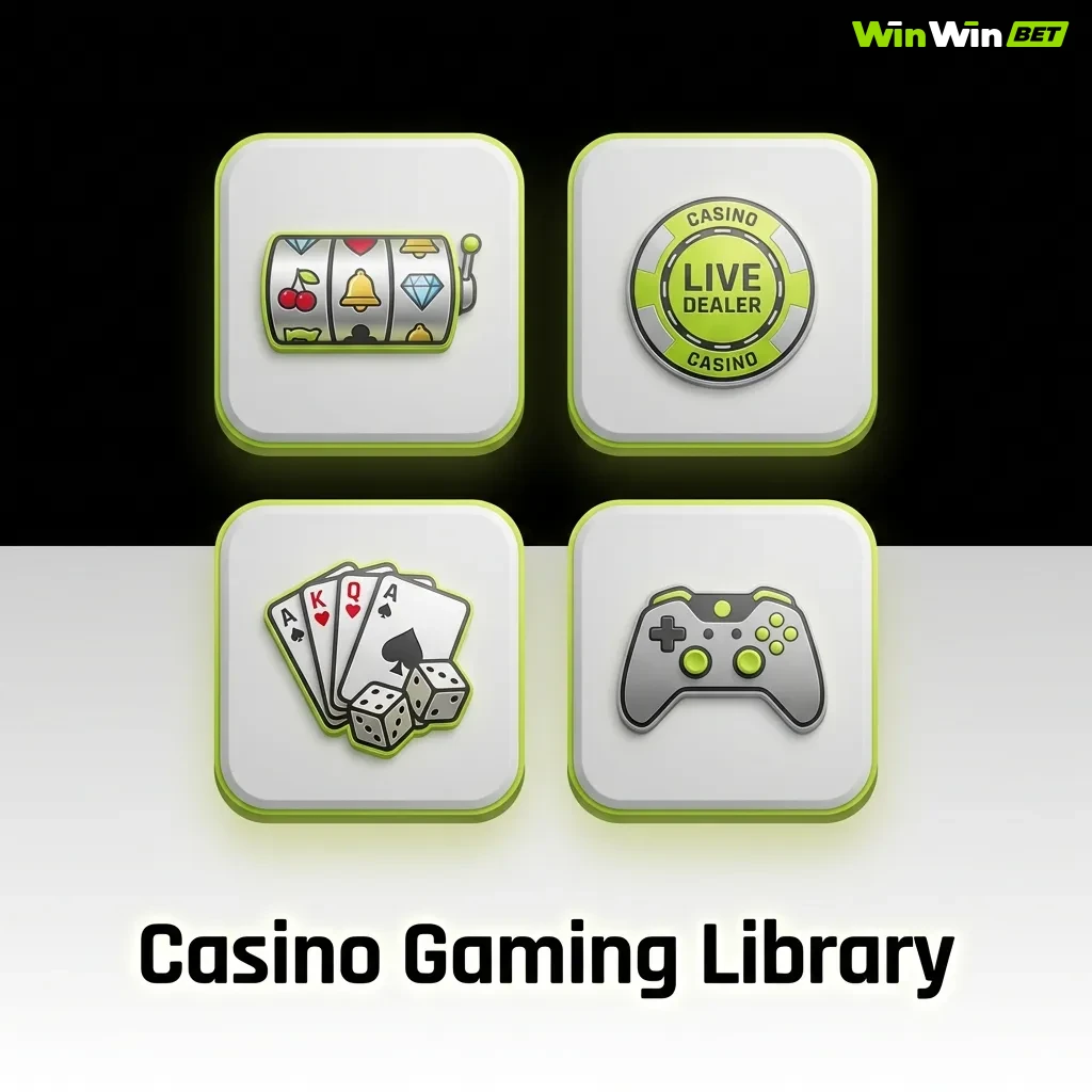 Casino gaming interface showing 2,500+ games including slots, live dealer tables, video poker, and jackpot games