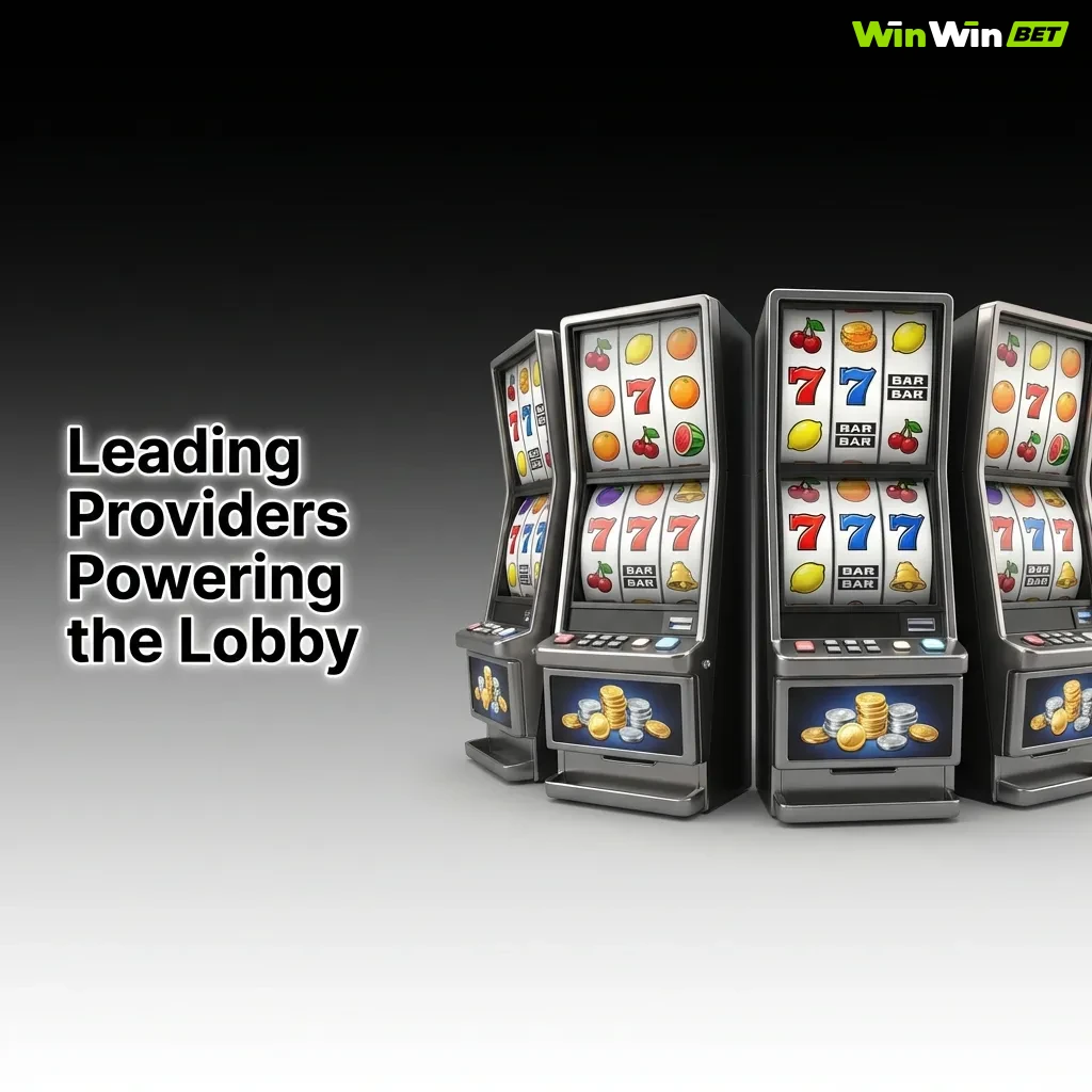 Top-tier slot game developers including Pragmatic Play, NetEnt, and Microgaming powering WinWin's certified casino lobby.