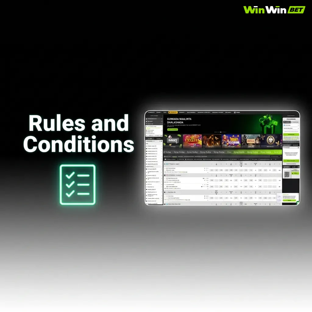 Terms and conditions document outlining betting platform rules, age requirements, and account policies